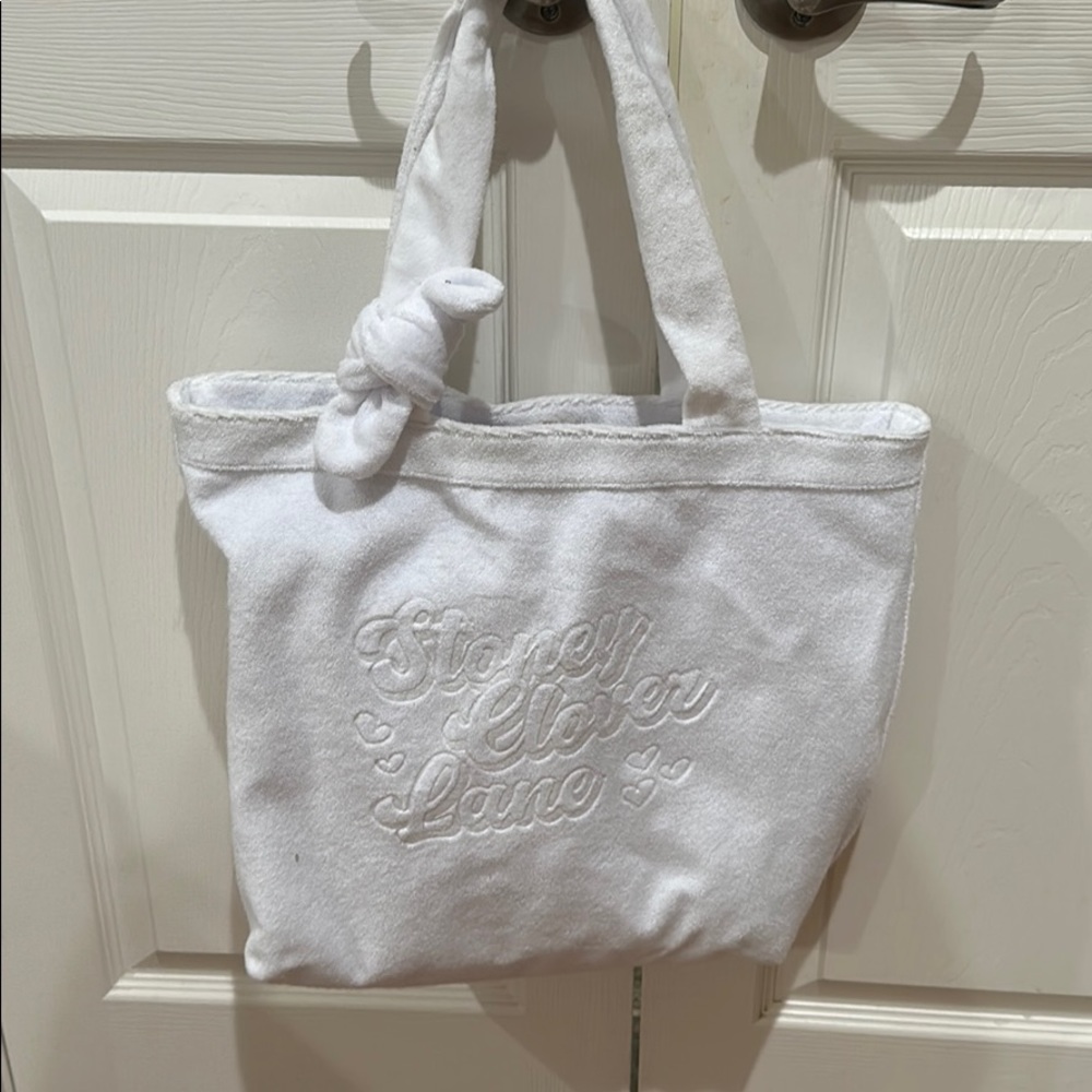 Stoney Clover White Terry Tote